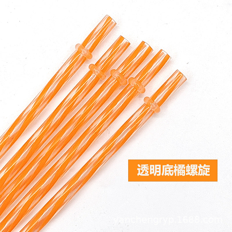 12 Color Reusable Plastic Straws for Holidays