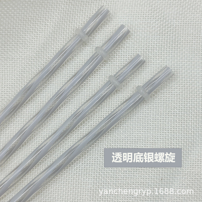 12 Color Reusable Plastic Straws for Holidays