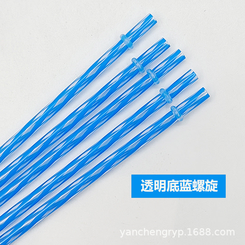 12 Color Reusable Plastic Straws for Holidays