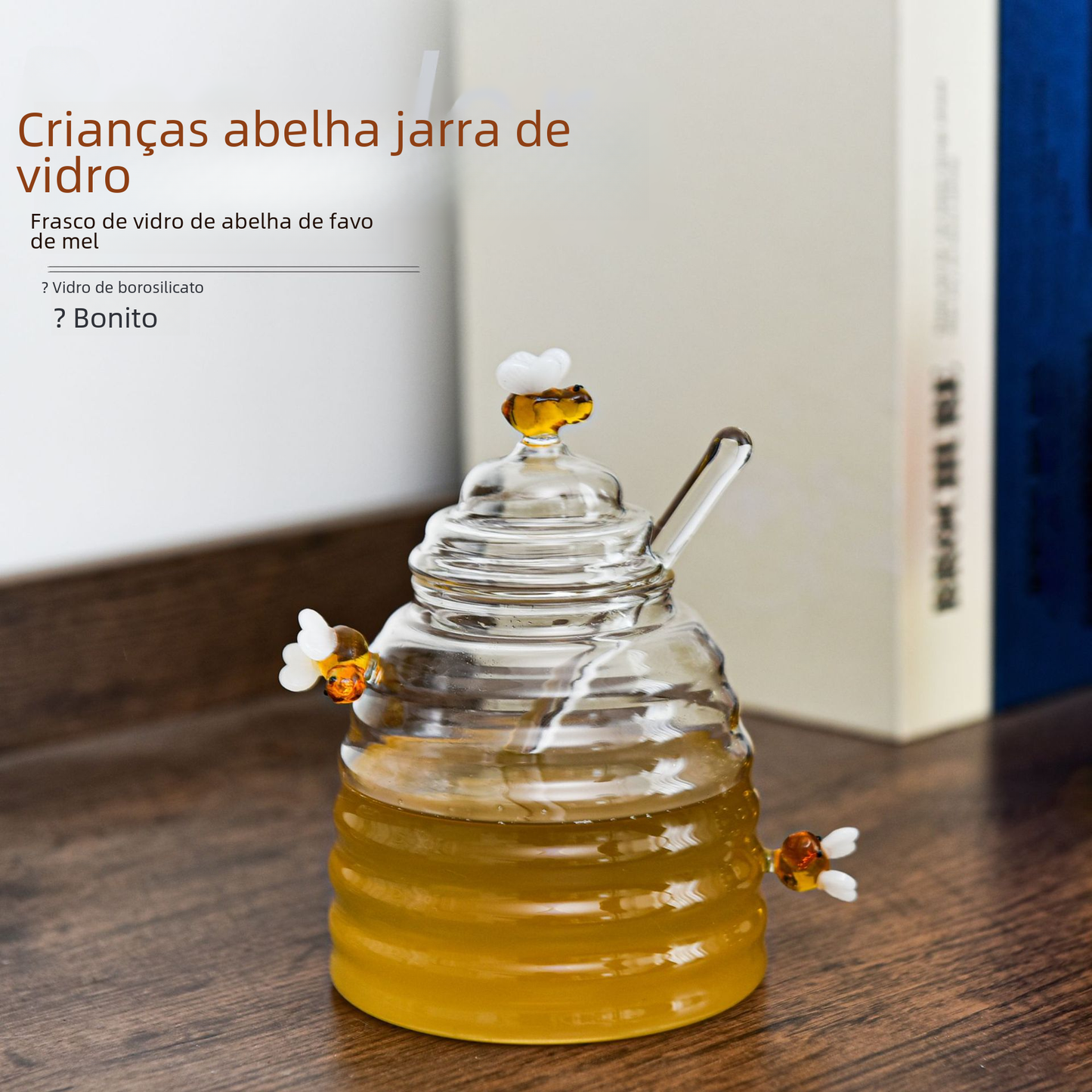 Creative Glass Honey Jar with Lid for Home Use